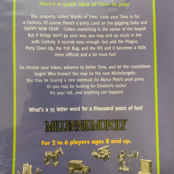NIB Millenniumoploly Board Game by Late for the SKy Y2K fun for the whole family - Picture 10 of 14